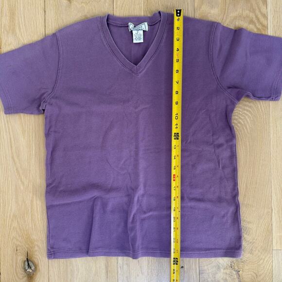 Jennifer Moore V Neck T Shirt Lavender Vintage SZ S Cotton - Picture 6 of 6